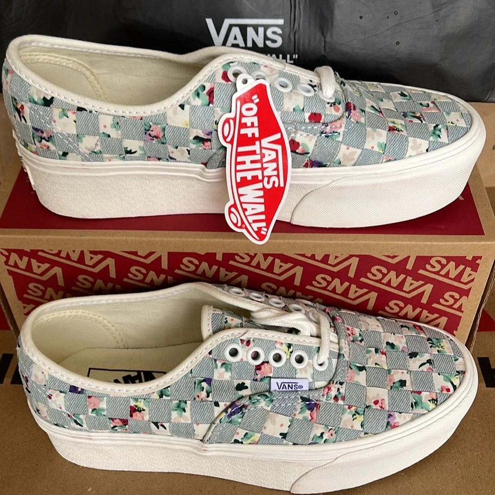 Vans Authentic Stacked Woven Floral/Multi Men’s sneakers-platforms - Picture 3 of 16